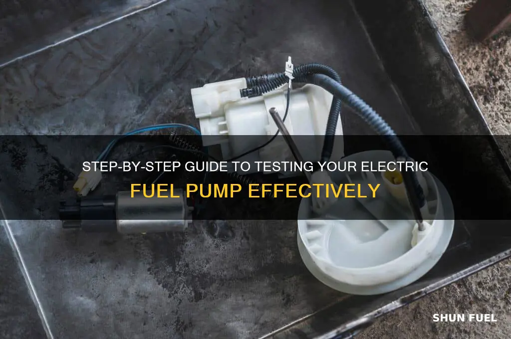 how to test your electric fuel pump