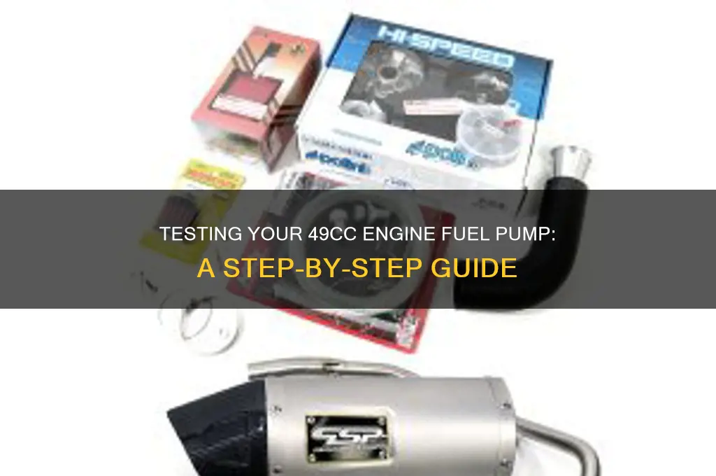 how to test your fuel pump on a 49cc engine