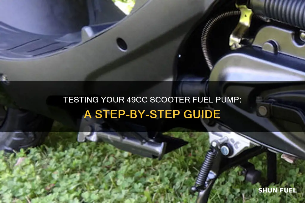 how to test your fuel pump on a 49cc scooter