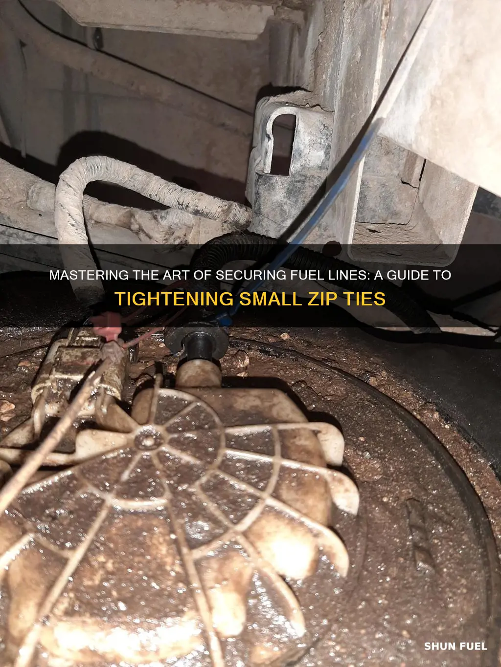 how to tighten small zip tie on fuel lines