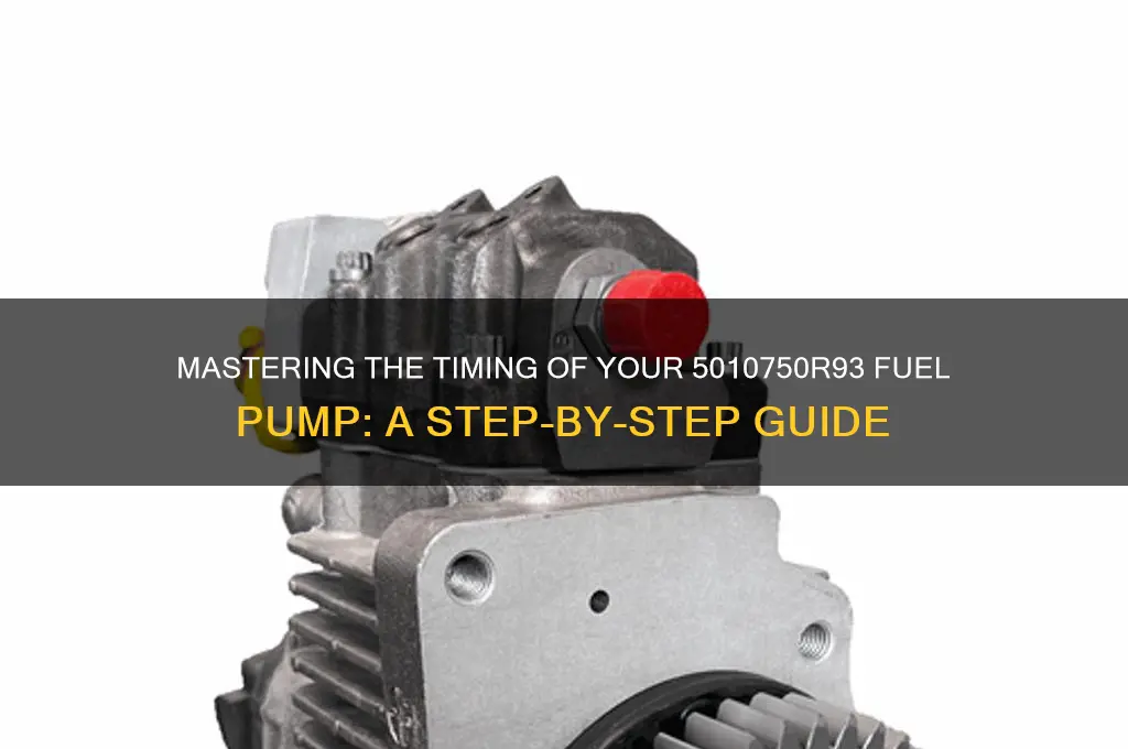 how to time 5010750r93 fuel pump