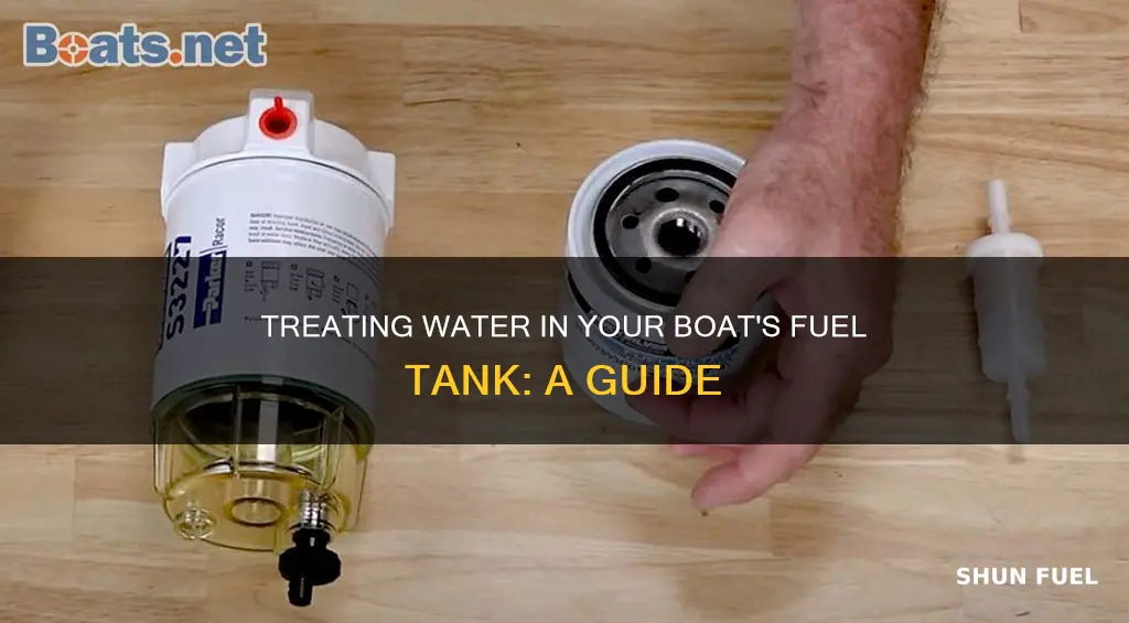 how to treat water in boat fuel tank