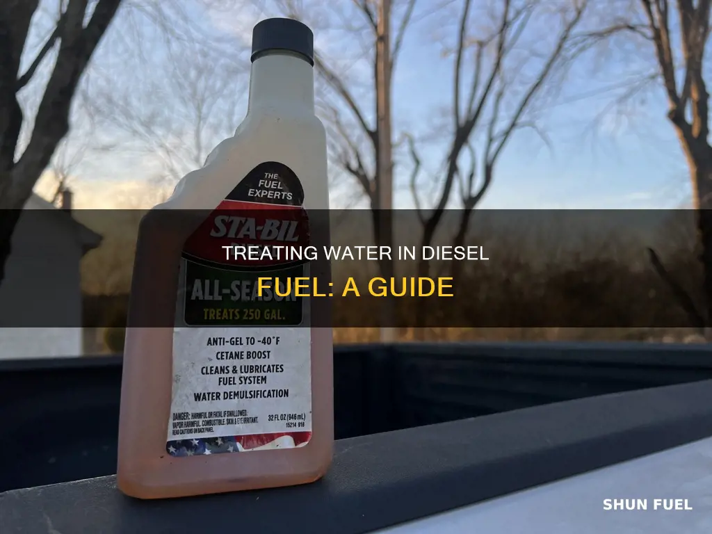 how to treat water in diesel fuel