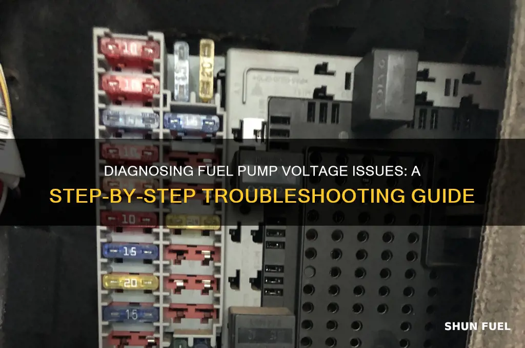 how to trouble shoot a fuel pump voltage