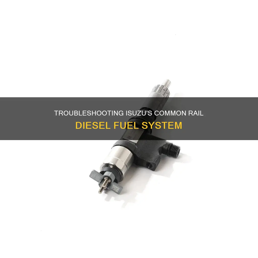 how to trouble shoot a isuzu diesel comon fuel rail