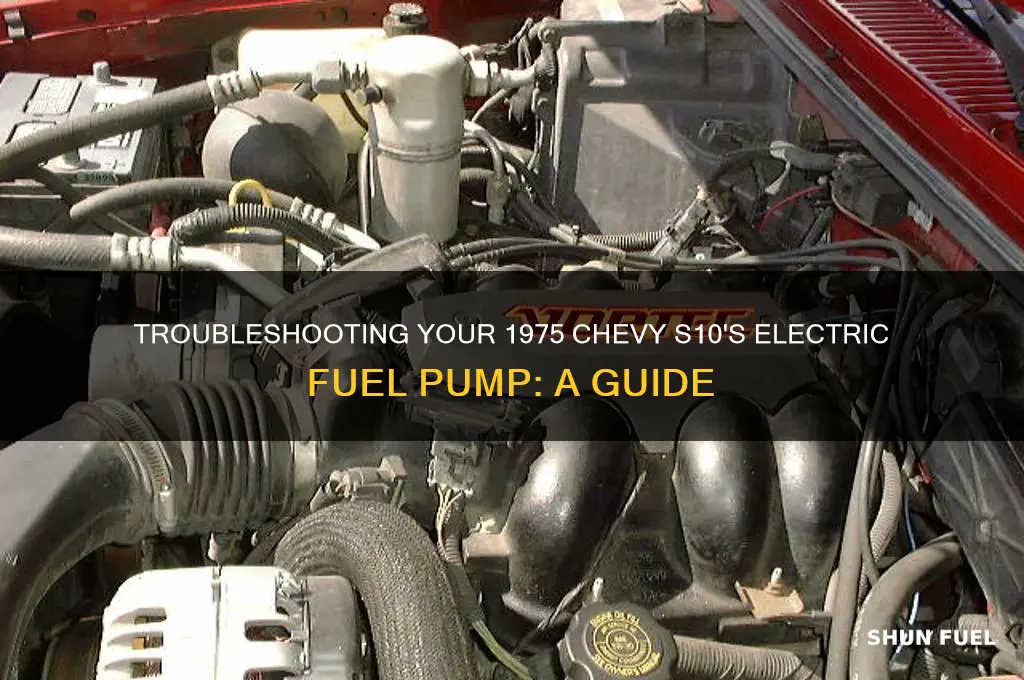how to troubleshoot electric fuel pump on 1975 chevy s10