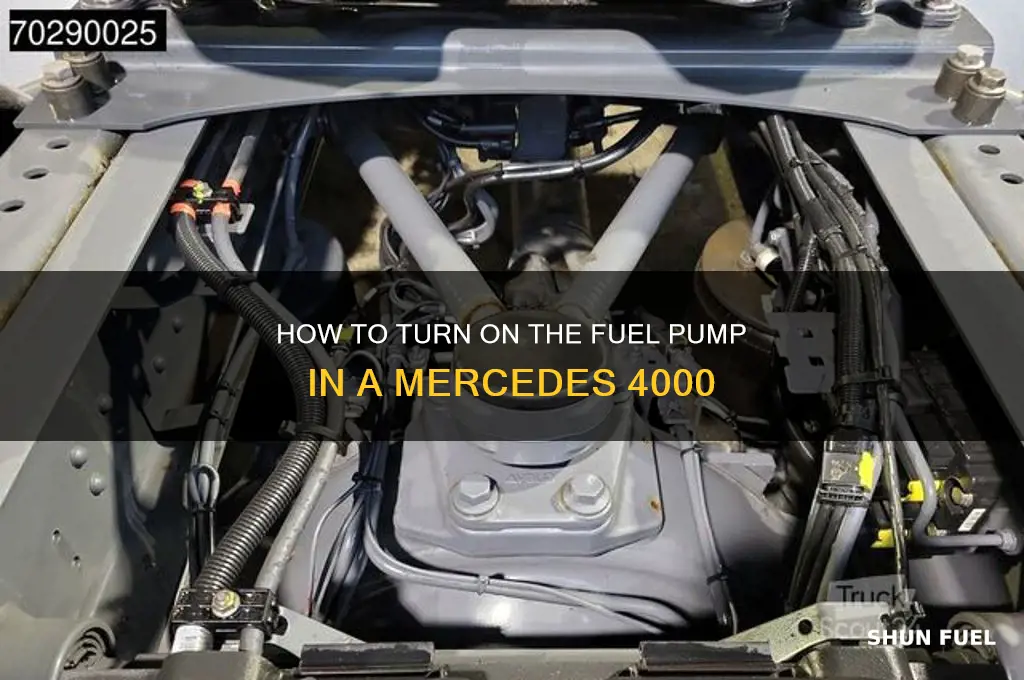 how to turn fuel pump on mercedes 4000