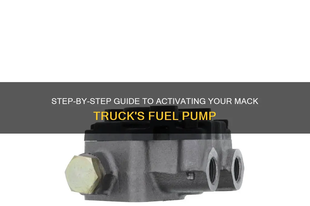 how to turn fuel pump up on mack