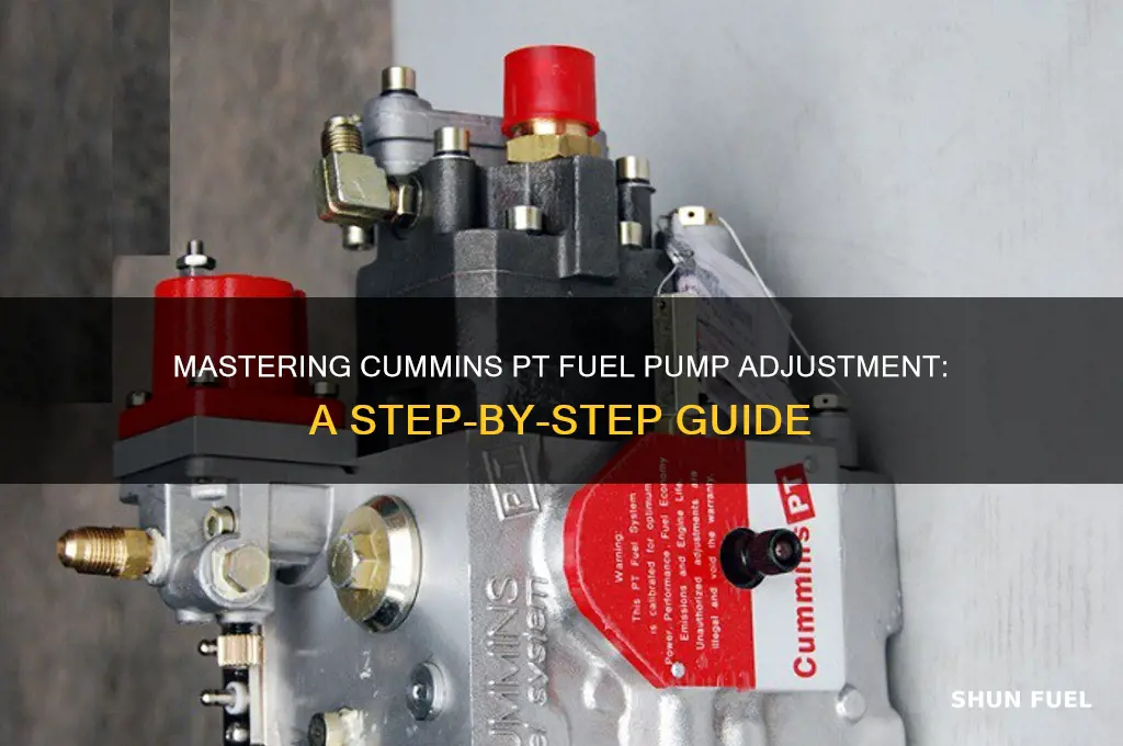 how to turn up a cummins pt fuel pump