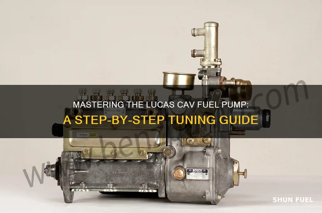 how to turn up a lucas cav fuel pump