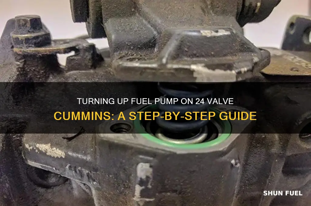 how to turn up fuel pump on 24 valve cummins