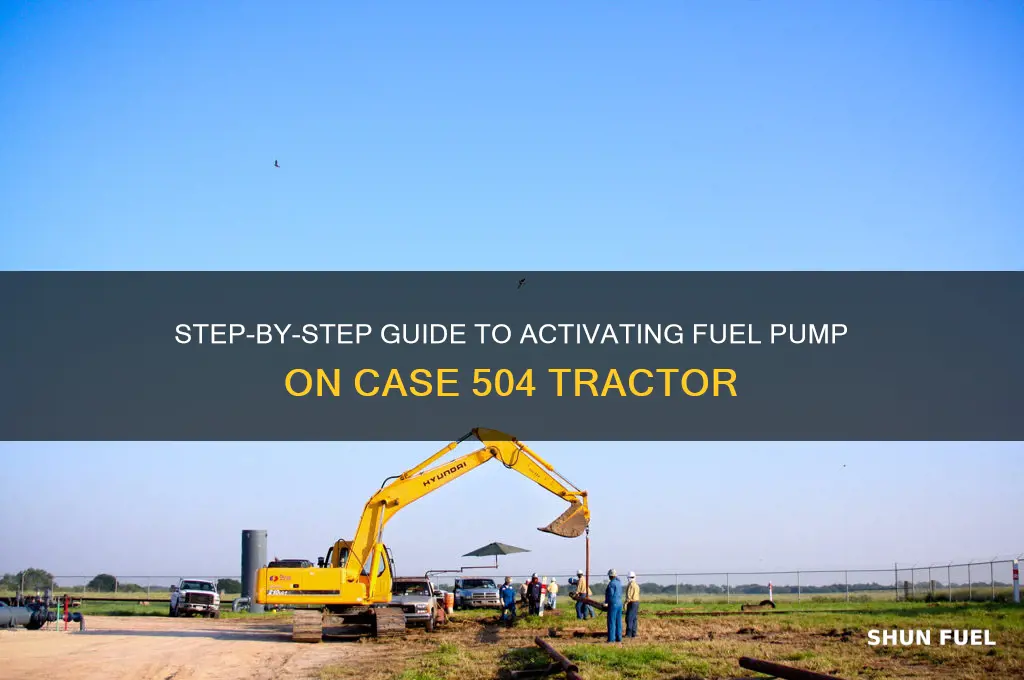 how to turn up fuel pump on a case 504