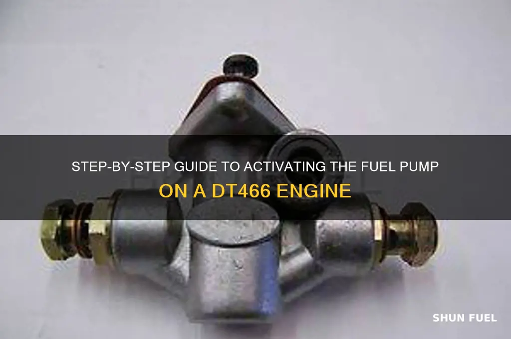 how to turn up fuel pump on dt466