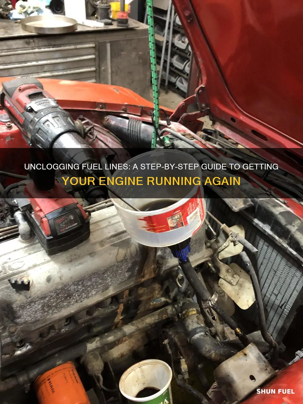 how to unblock fuel line