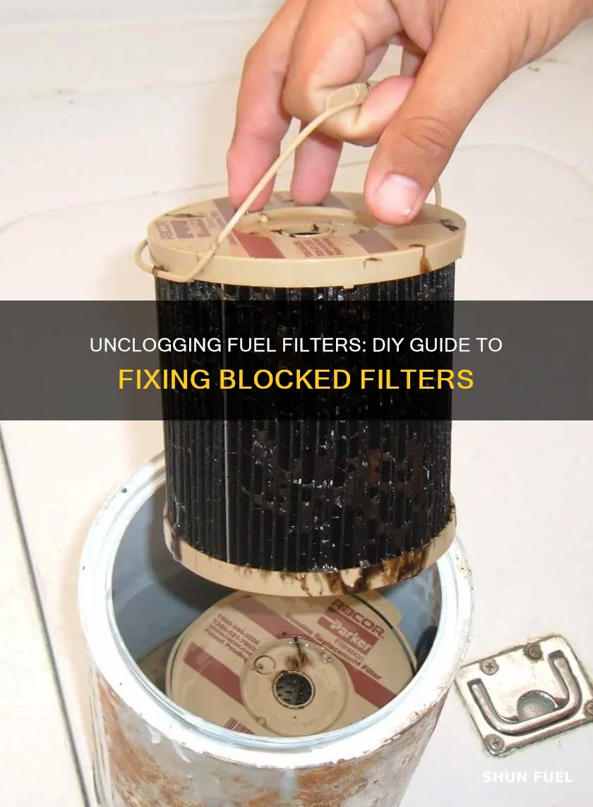 how to unclog a clogged fuel filter