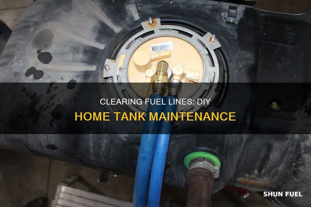 how to unclog a fuel line home tank
