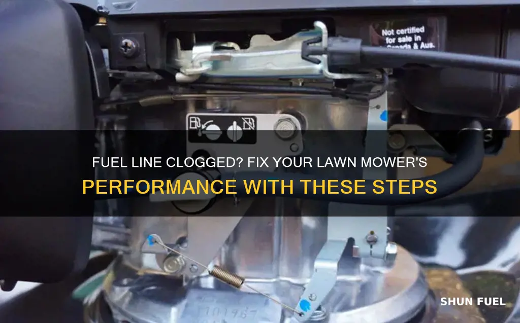 how to unclog a fuel line lawn mower