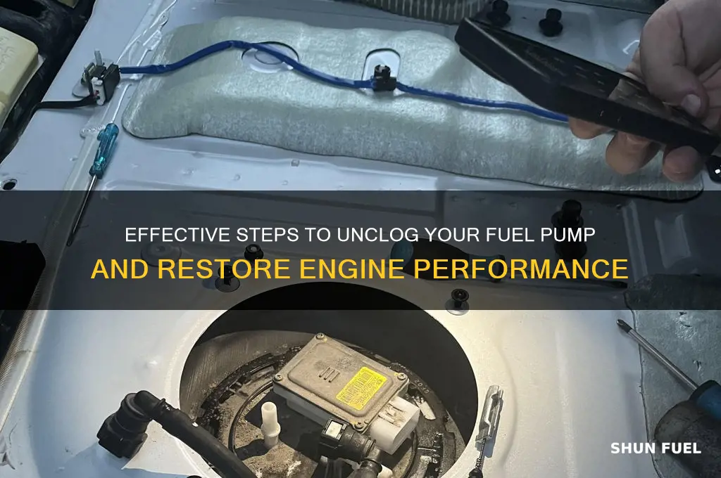 how to unclog a fuel pump