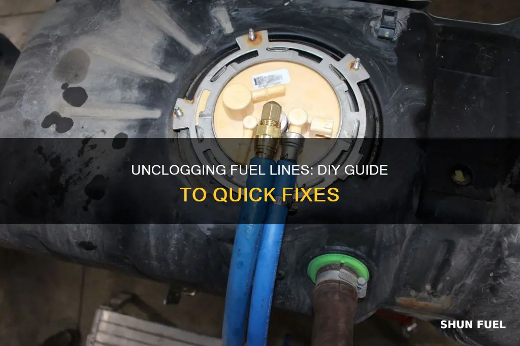 how to unclog fuel line