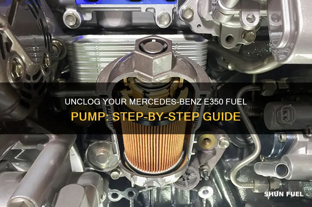 how to unclog fuel pump for mercedes benze e350