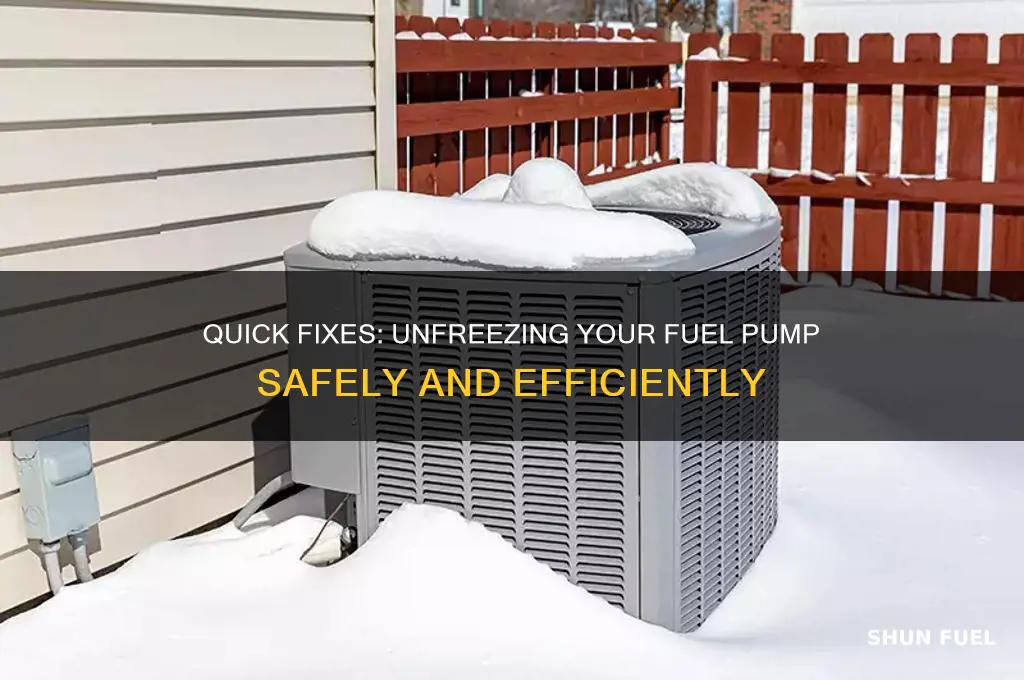 how to unfreeze a fuel pump