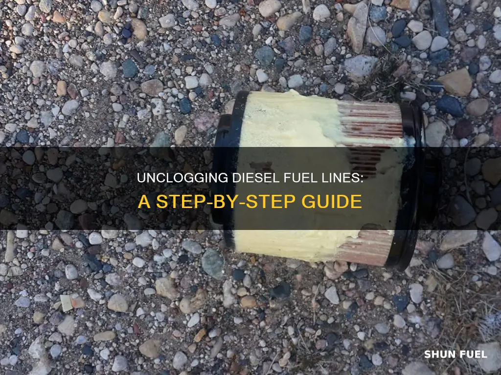 how to ungel diesel fuel lines