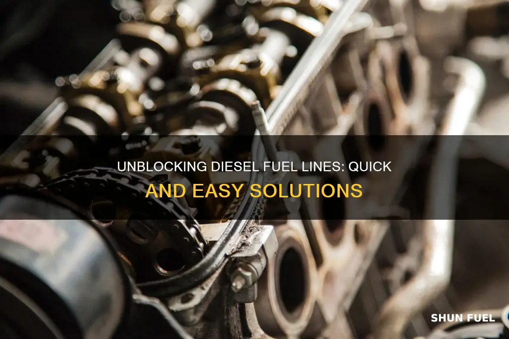 how to ungel diesel fuel lines