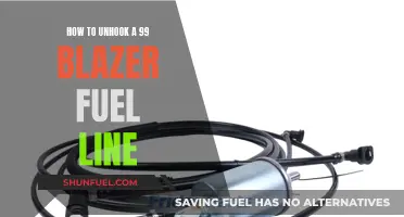 Unfastening the Fuel Line in a '99 Blazer