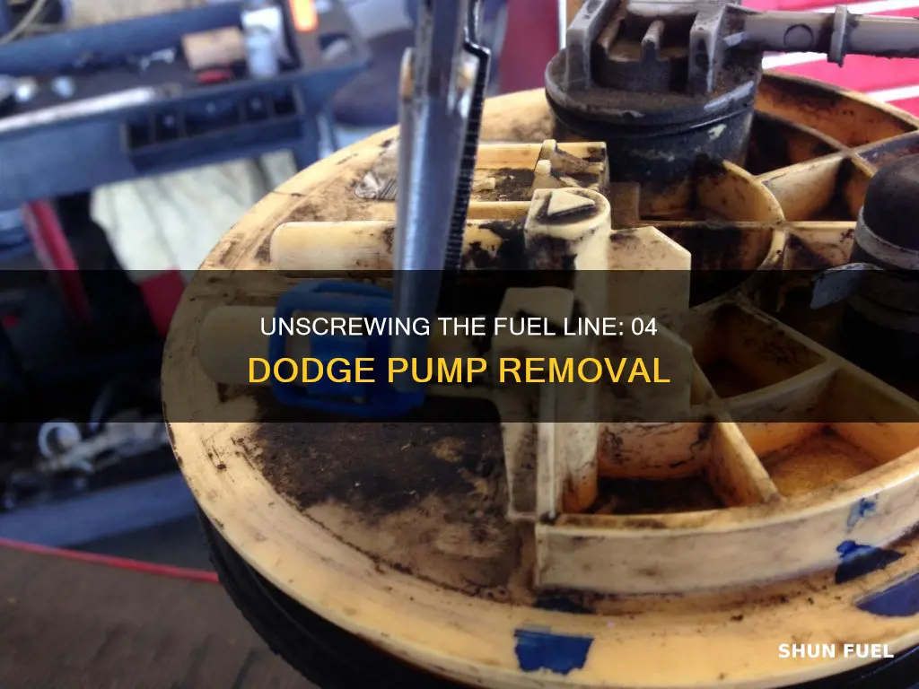 how to unhook fuel line from fuel pump 04 dodge