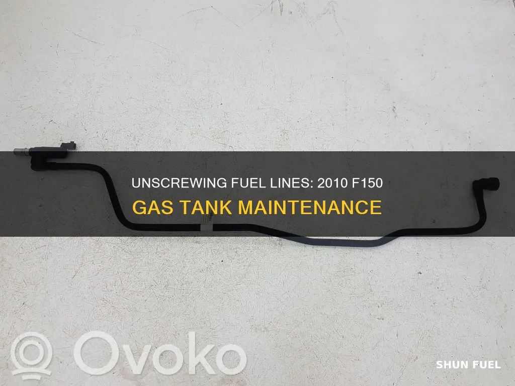 how to unhook fuel lines off 2010 f150 gas tank