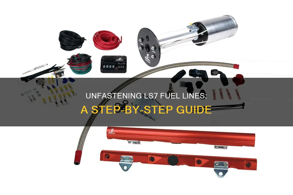 how to unhook fuel lines on ls7 engine