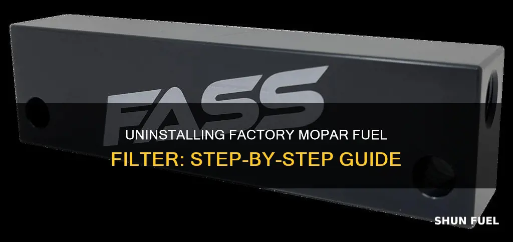 how to uninstall factory mopar fuel filter