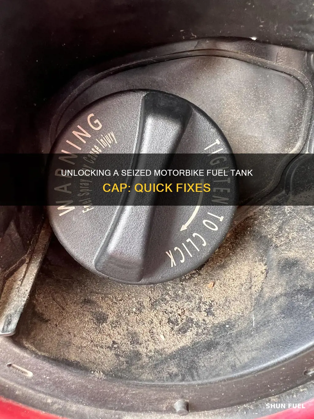 how to unlock a seized motorbike fuel tank cap