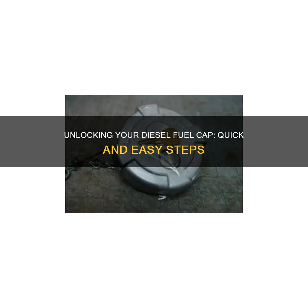 how to unlock diesel fuel cap