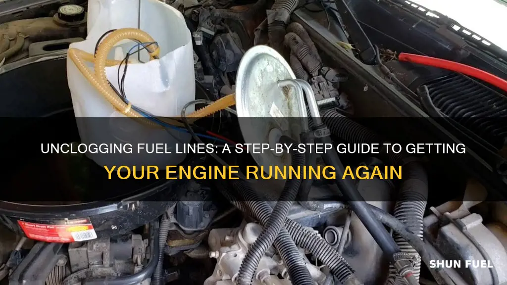 how to unplug a clogged fuel line