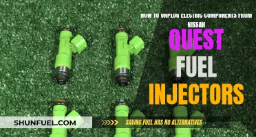 Unplugging Electric Components from Nissan Quest Fuel Injectors