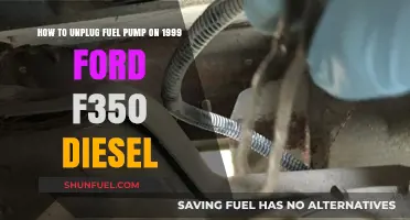 Unplugging the Fuel Pump on a 1999 Ford F350 Diesel