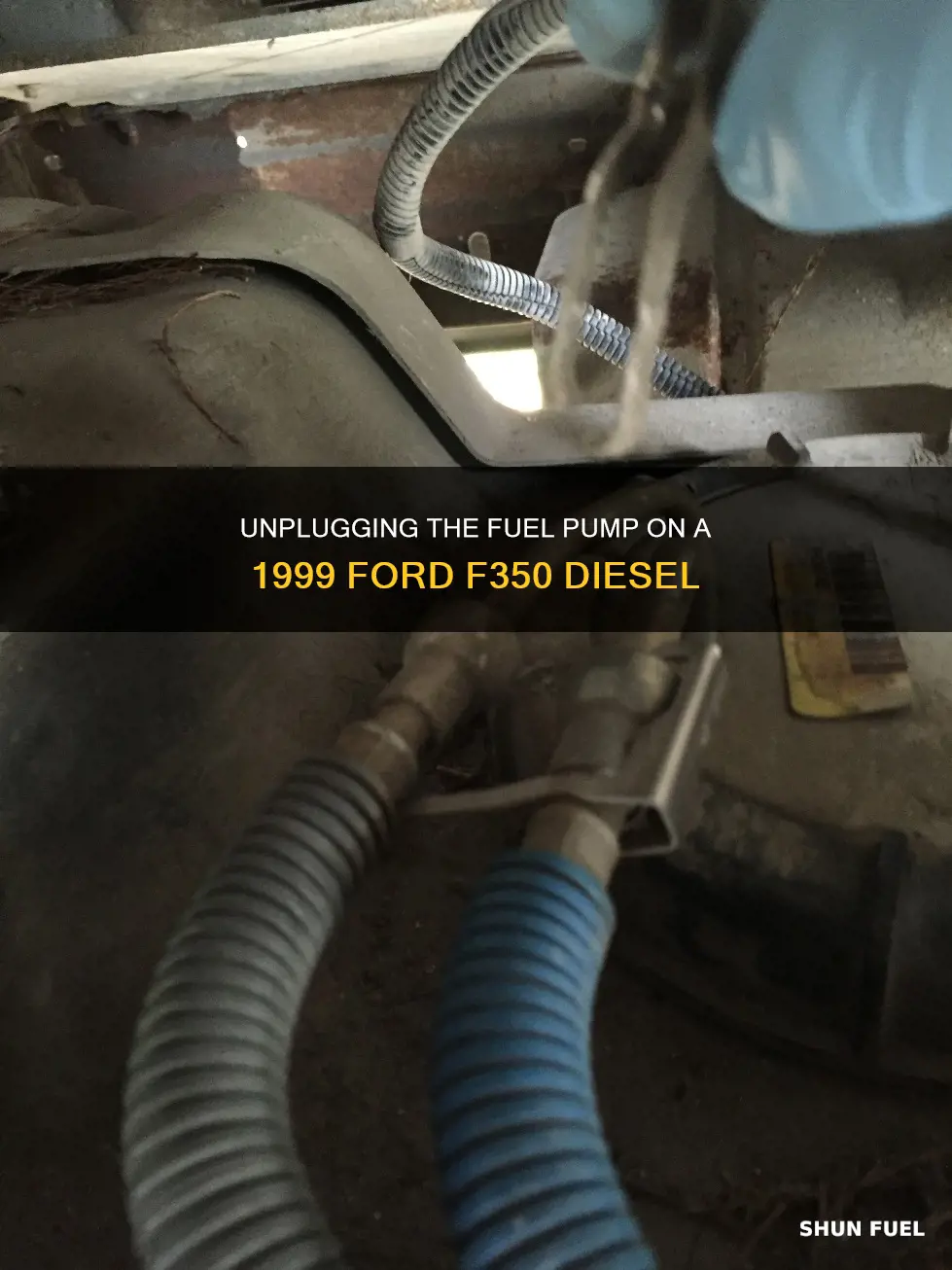 how to unplug fuel pump on 1999 ford f350 diesel