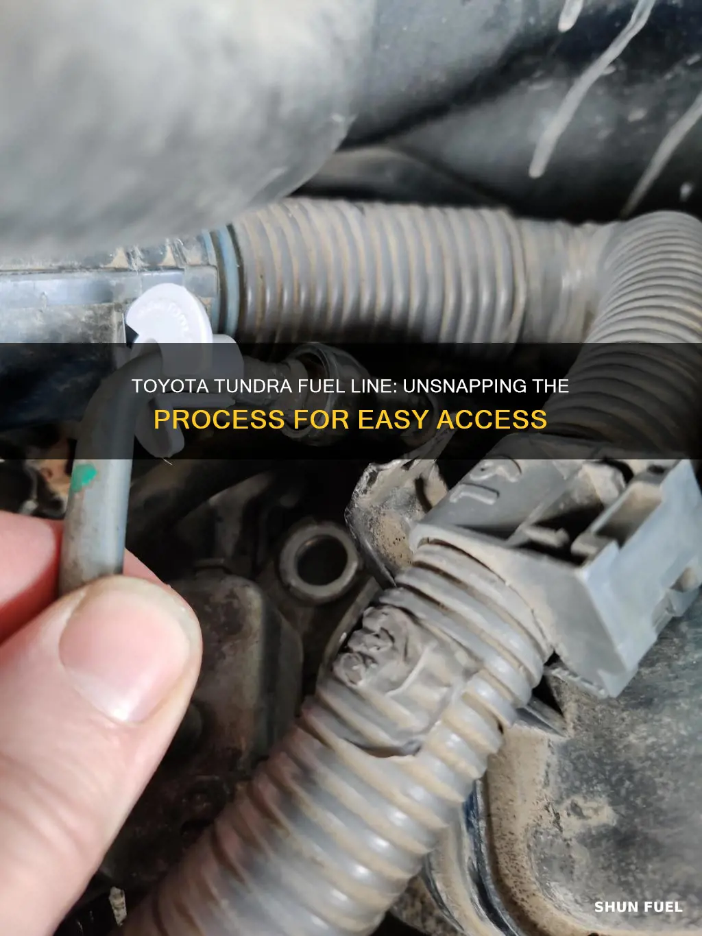 how to unsnap fuel line on toyota tundra