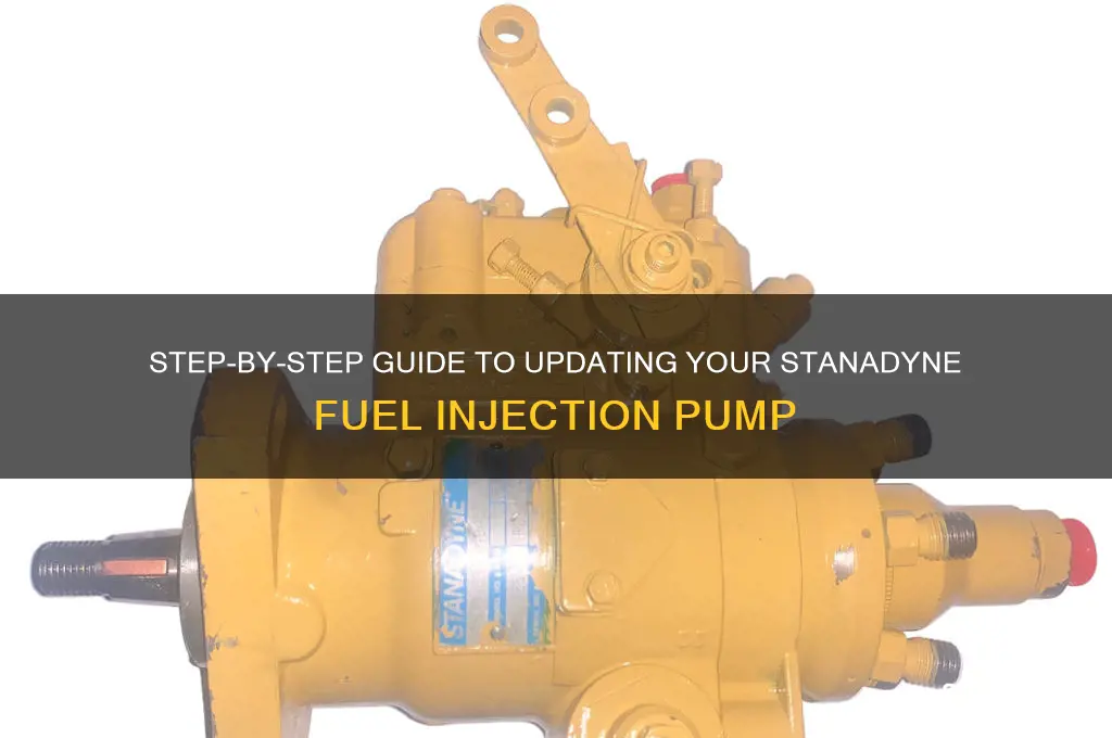 how to update a stanadyne fuel injection pump