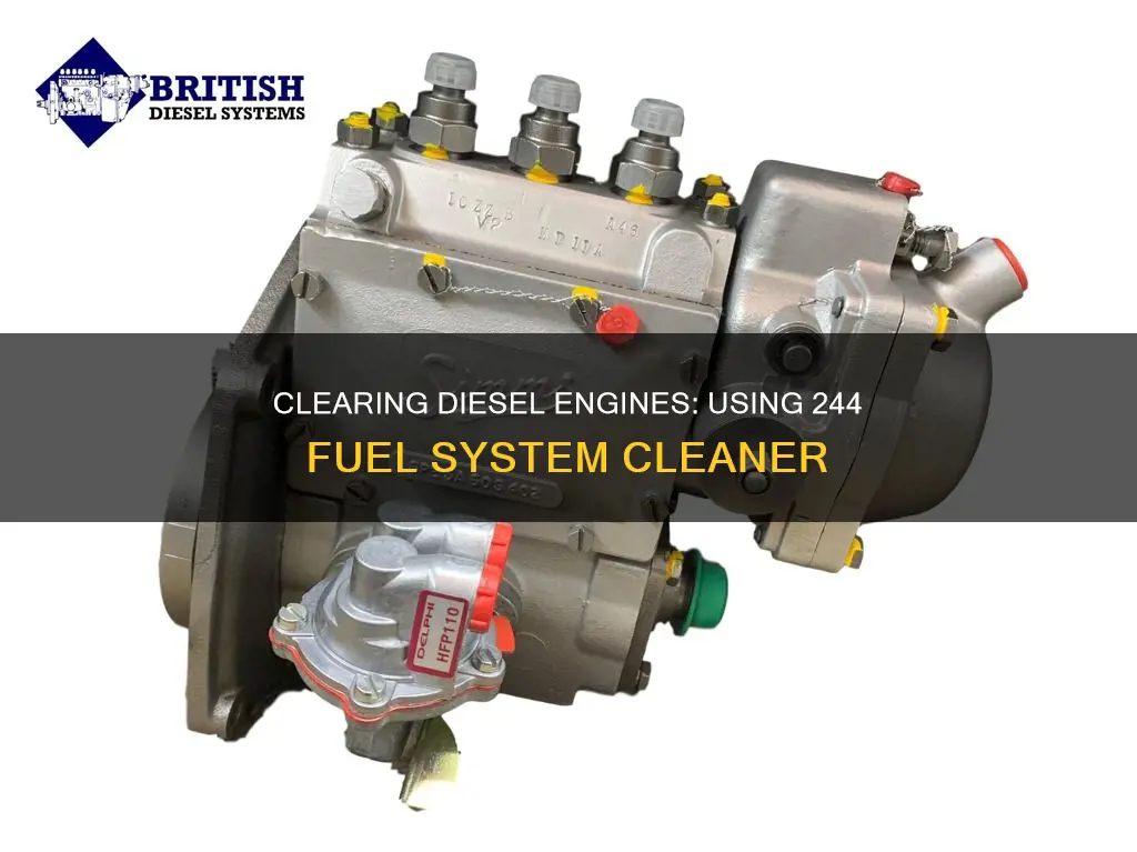how to use 244 diesel fuel system cleaner