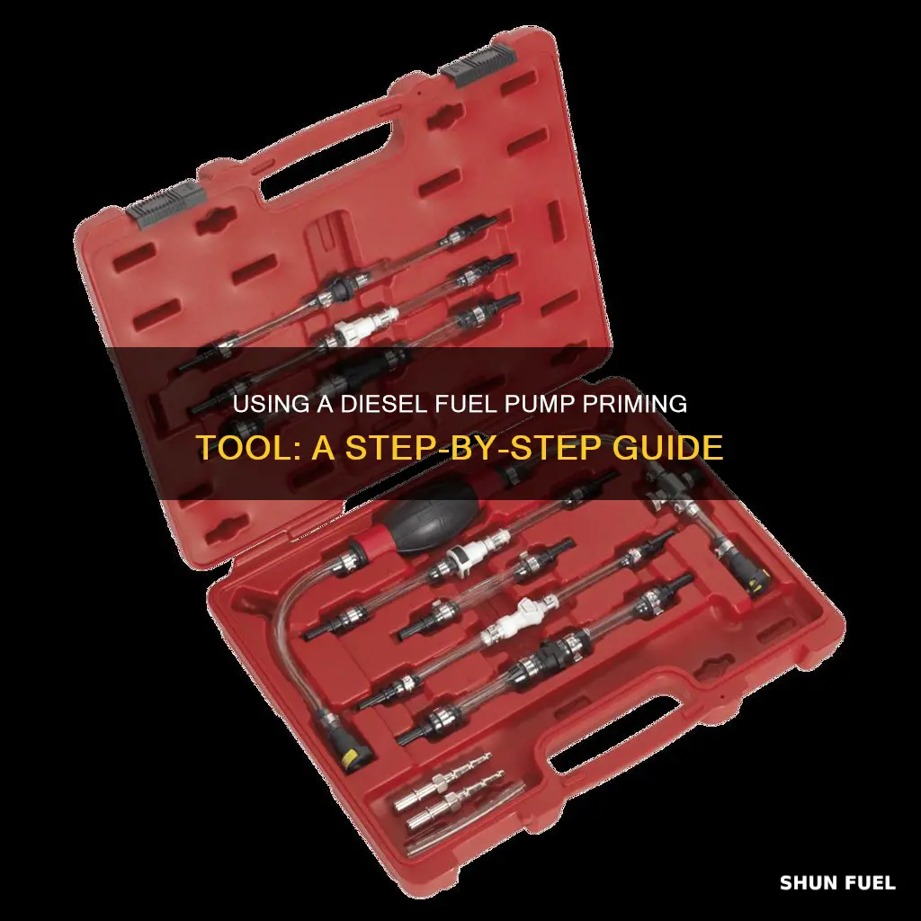 how to use a diesel fuel pump priming tool
