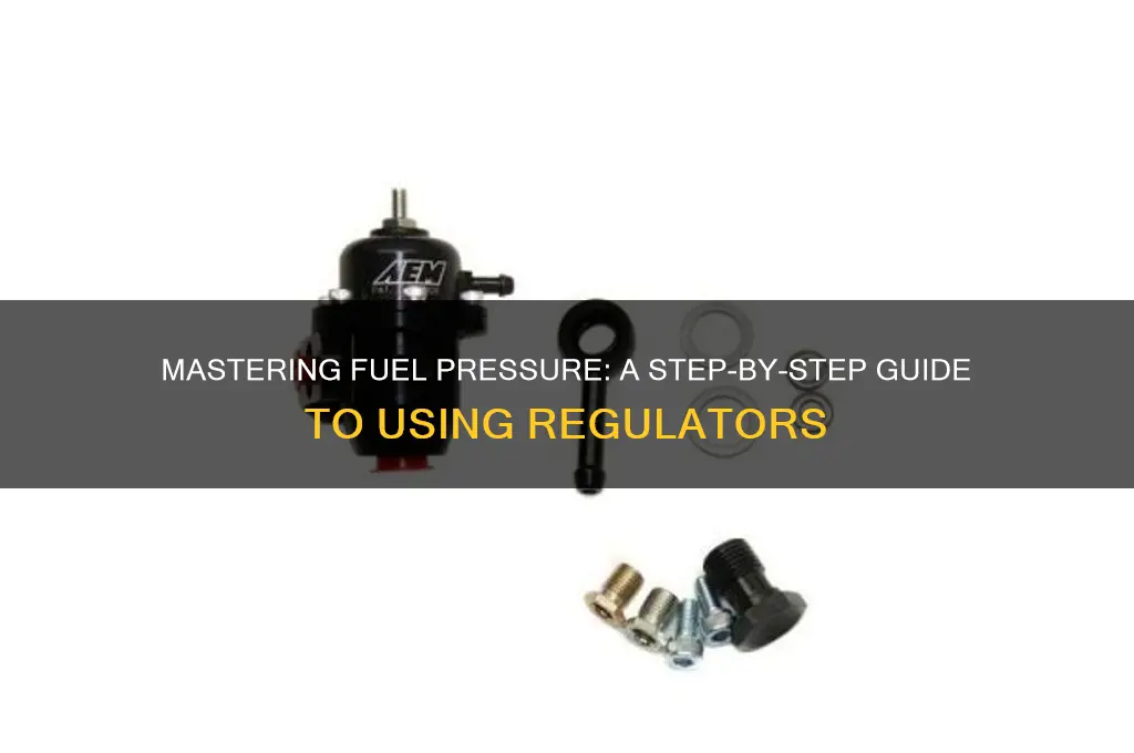 how to use a fuel pressure regulator