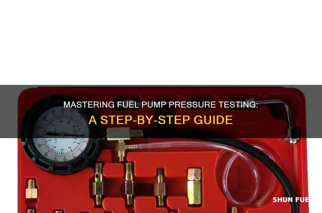 how to use a fuel pump pressure tester