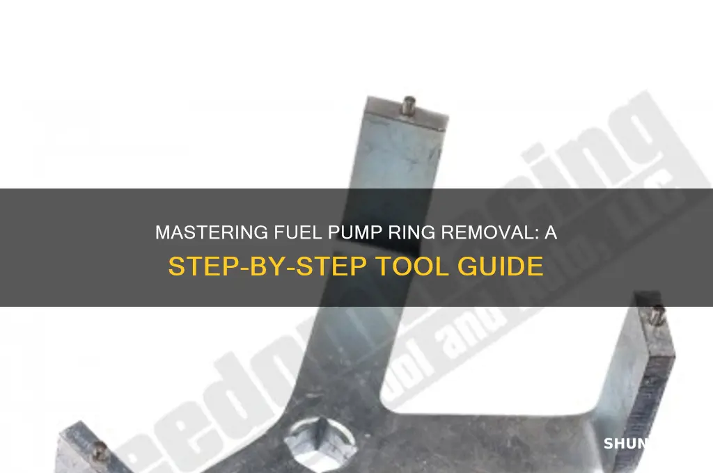 how to use a fuel pump ring removal tool