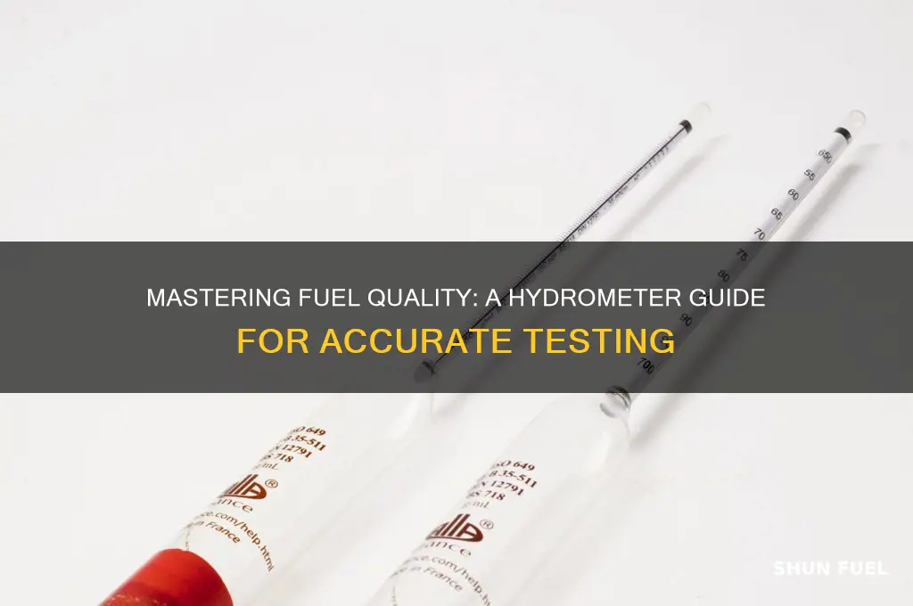 how to use a hydrometer for fuel