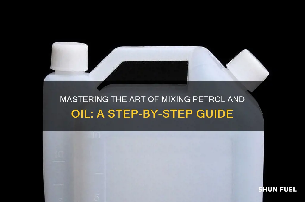 how to use a petrol fuel oil mixing can