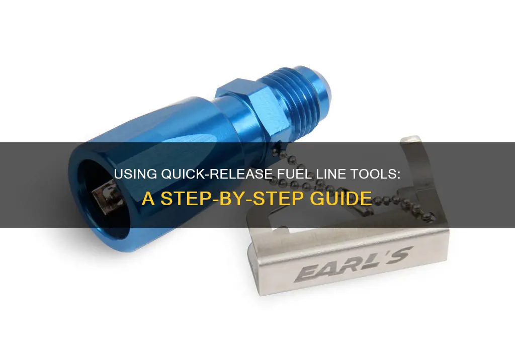how to use a quick release fuel line tool