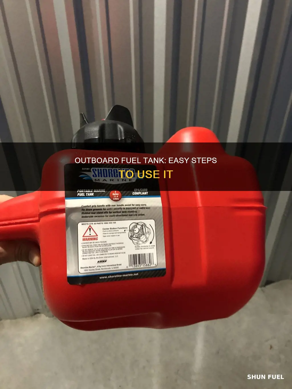 how to use an outboard fuel tank