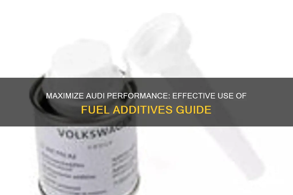 how to use audi fuel additive